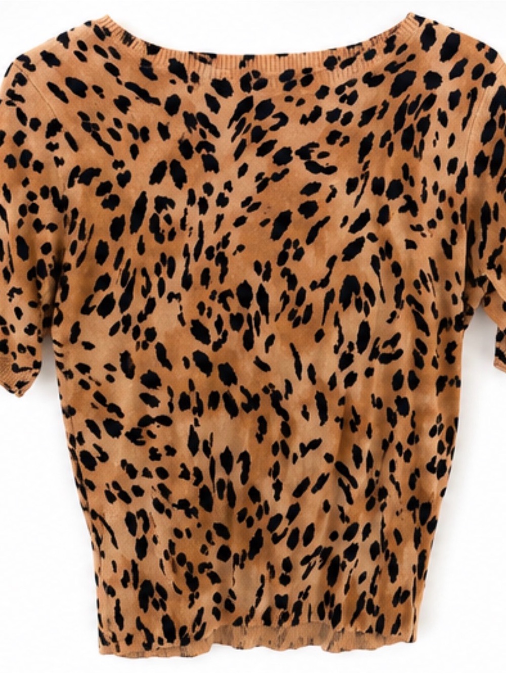 INC International Concepts Leopard Print Knit Top Size Small